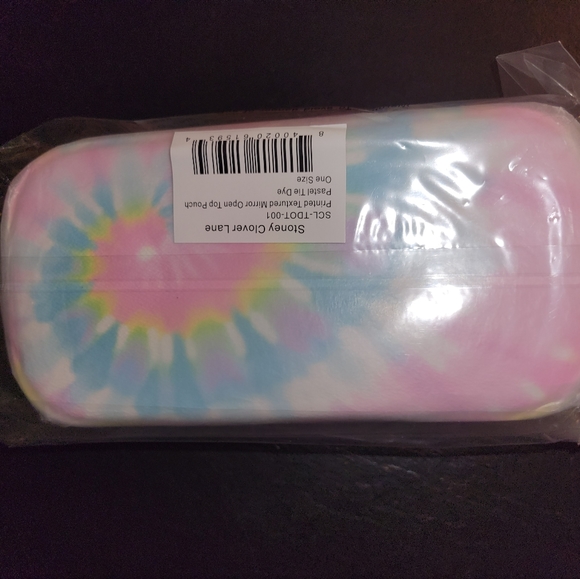STONEY CLOVER LANE OPEN TOP MIRROR POUCH TIE DYE NWT ORGANIZER - Picture 6 of 6